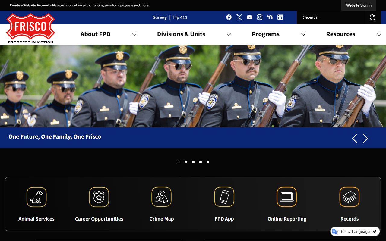 Frisco police records - Frisco Police Department website