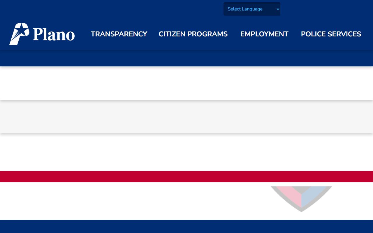 Plano Police Records Department website