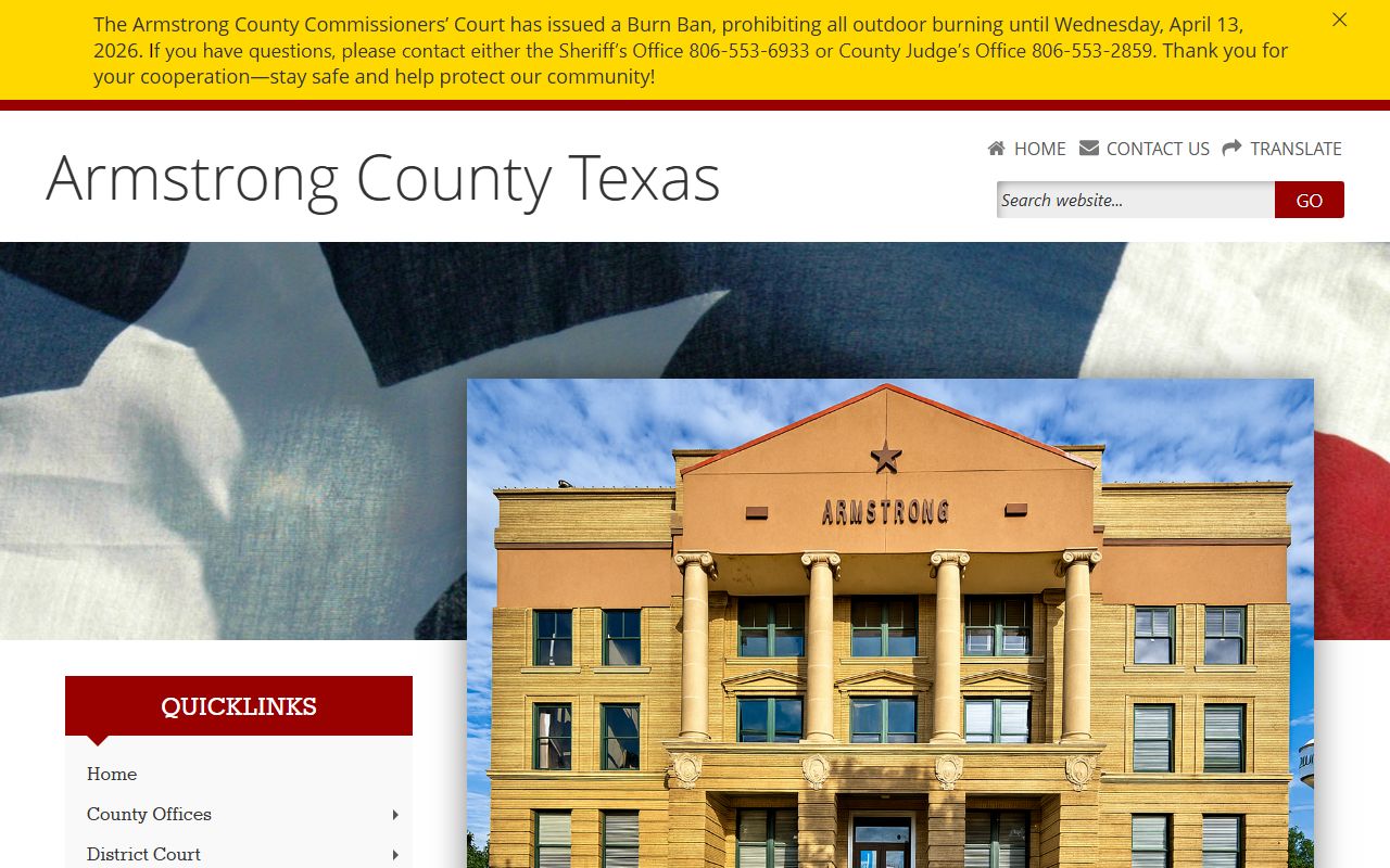 Armstrong County police records and government website
