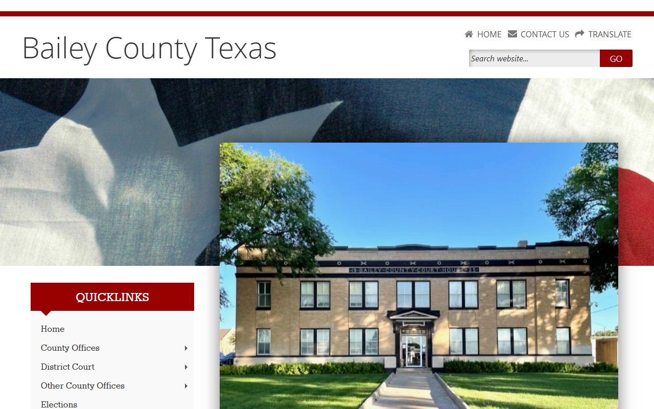 Bailey County police records and government website