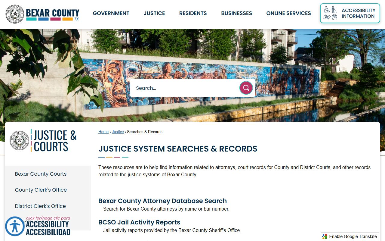 Bexar County searches and records portal for police records access