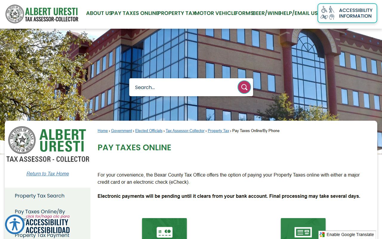 Bexar County Sheriff's Office page for police records requests