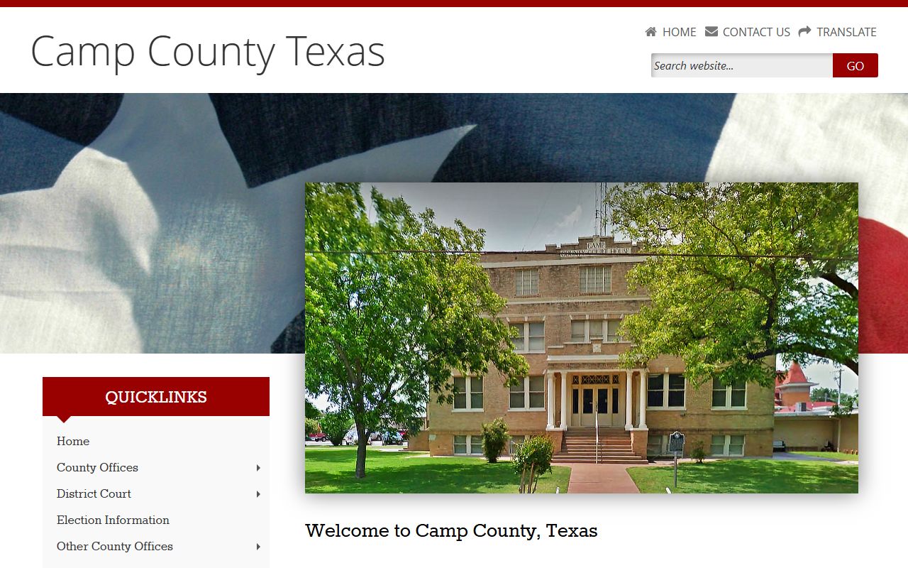 Camp County police records website