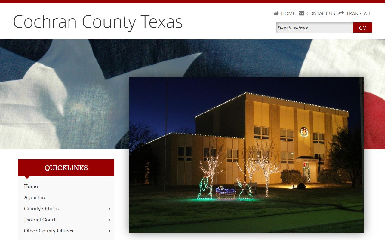 Cochran County website for police records and sheriff contact information