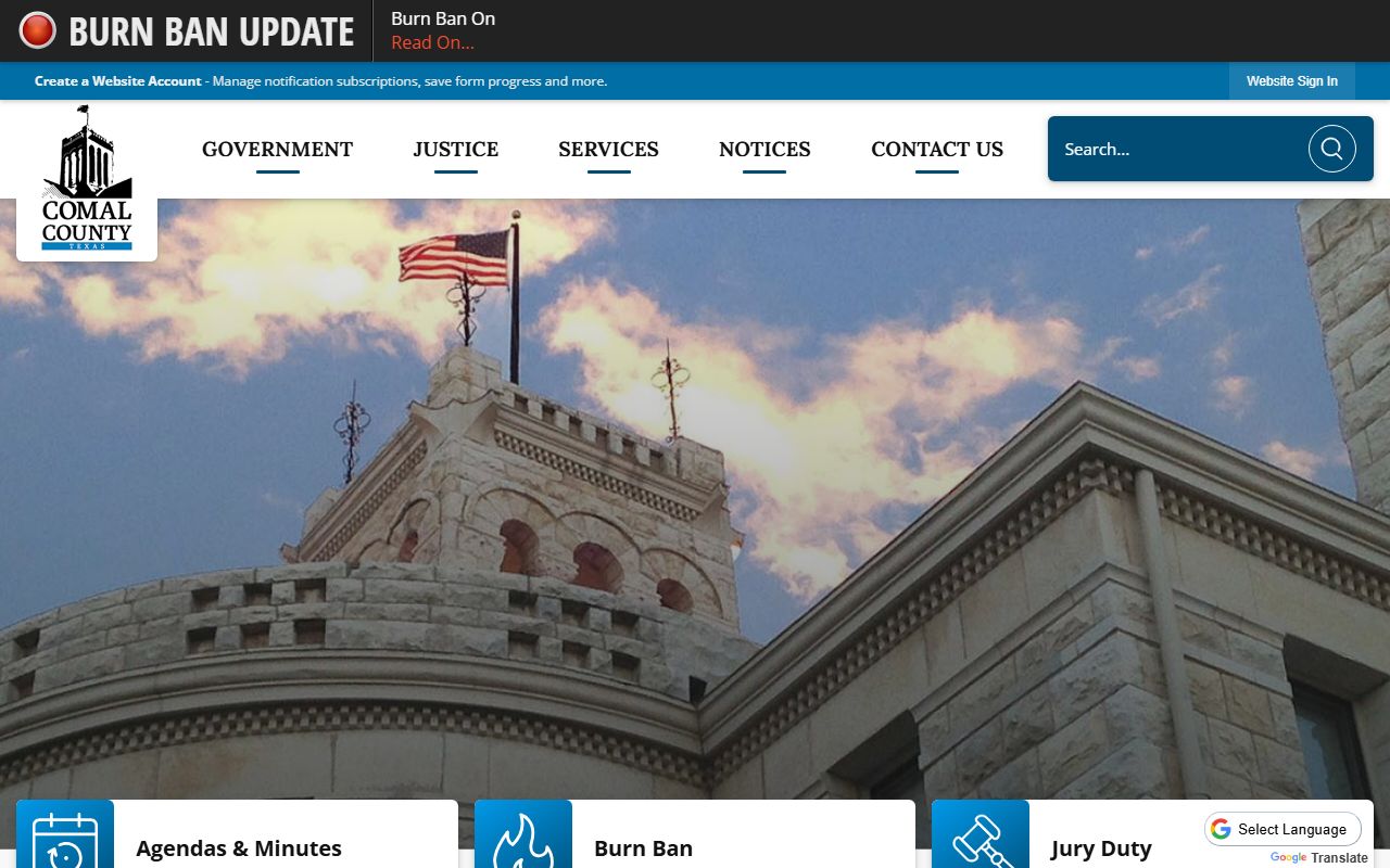 Comal County Sheriff's Office police records page