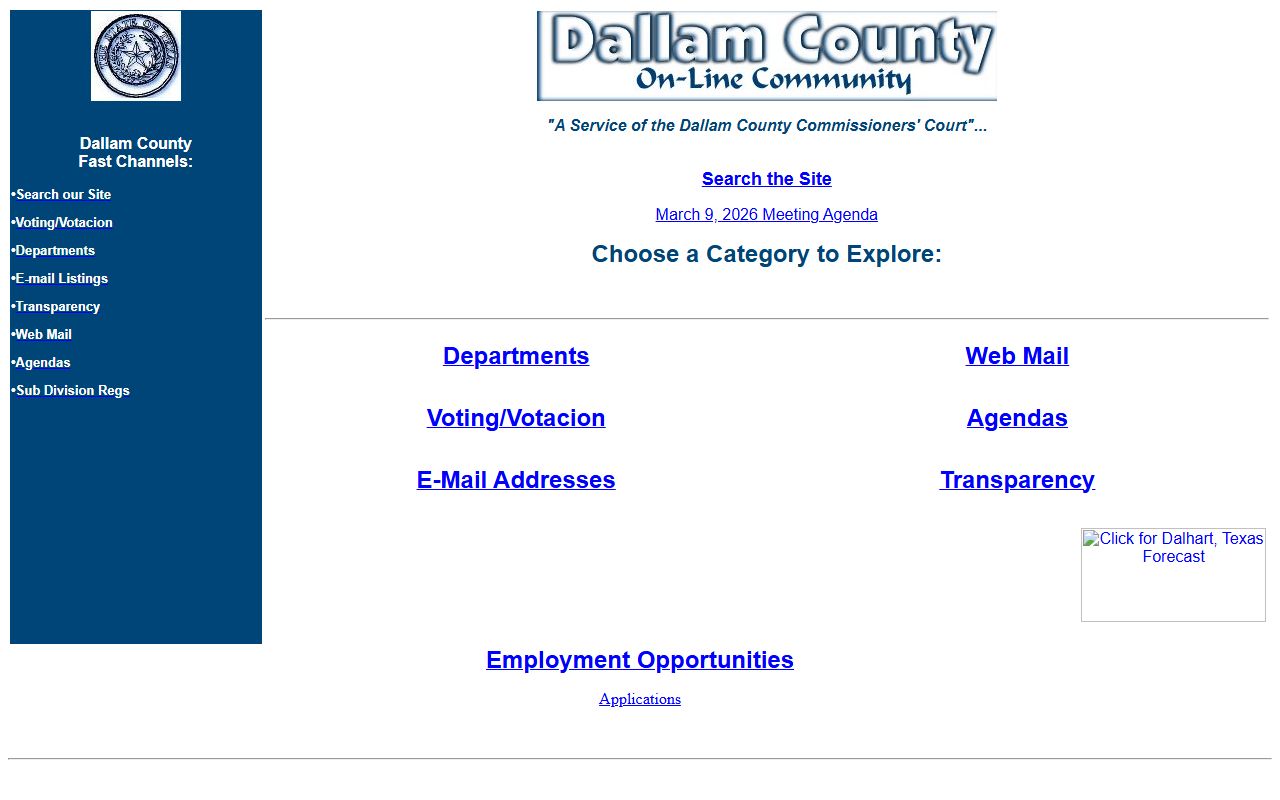 Dallam County police records website
