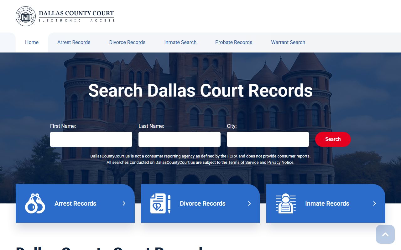 Dallas County court records police records portal