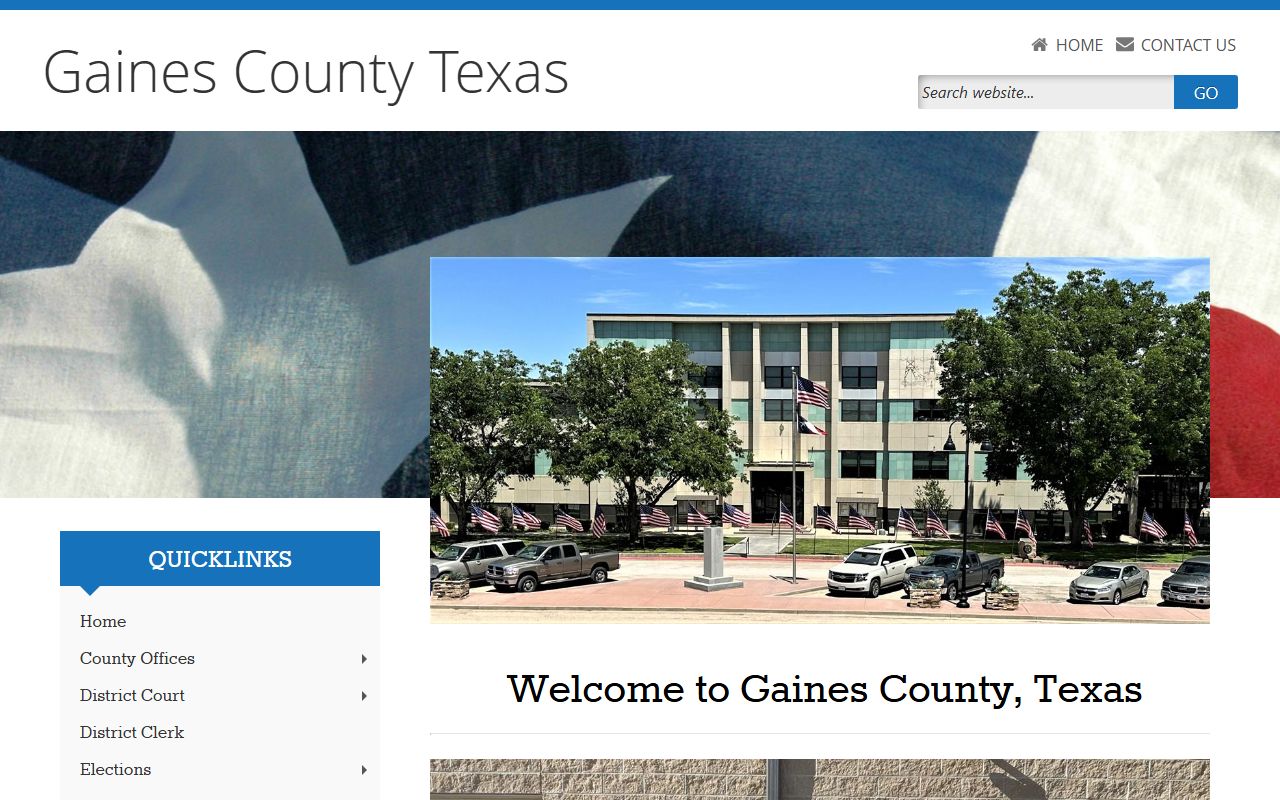 Gaines County website for police records access