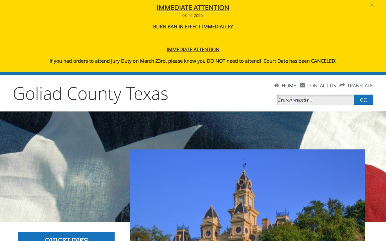Goliad County police records website