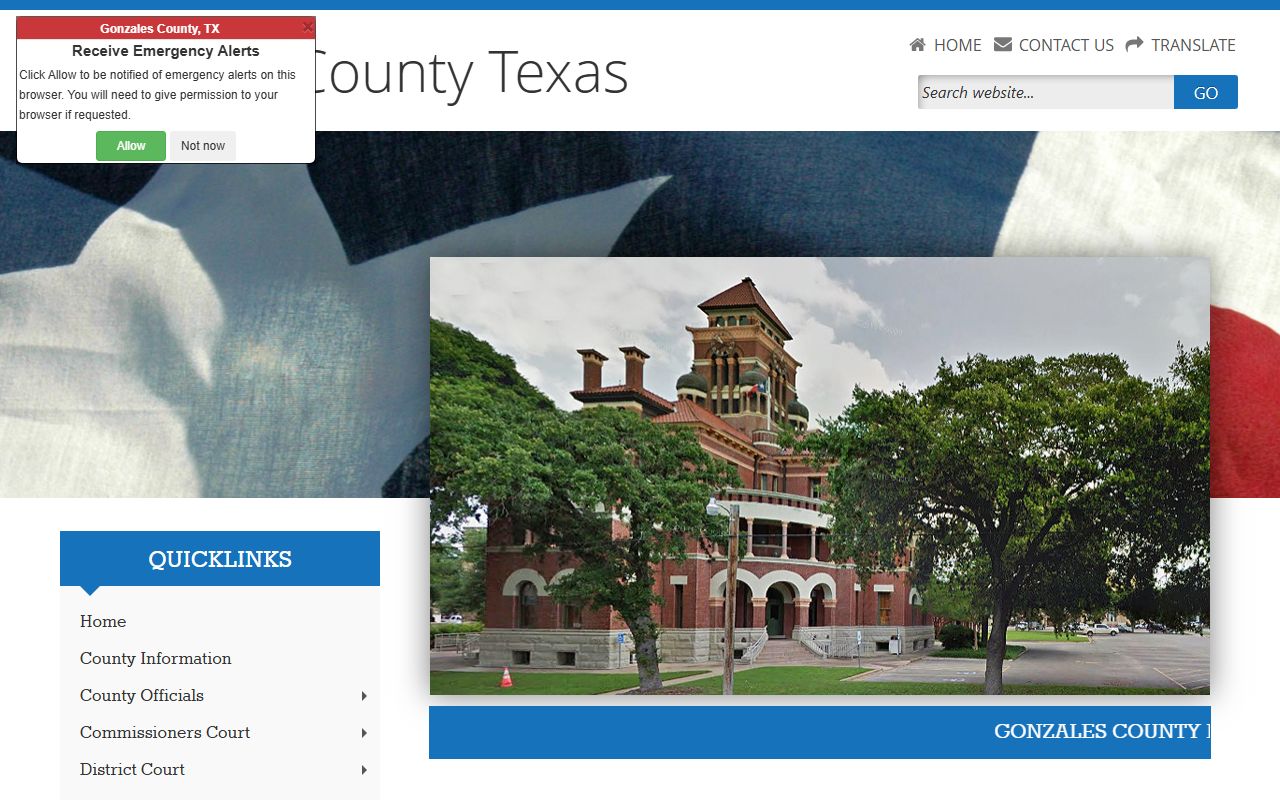 Gonzales County police records website