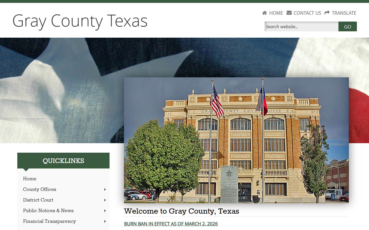 Gray County police records website