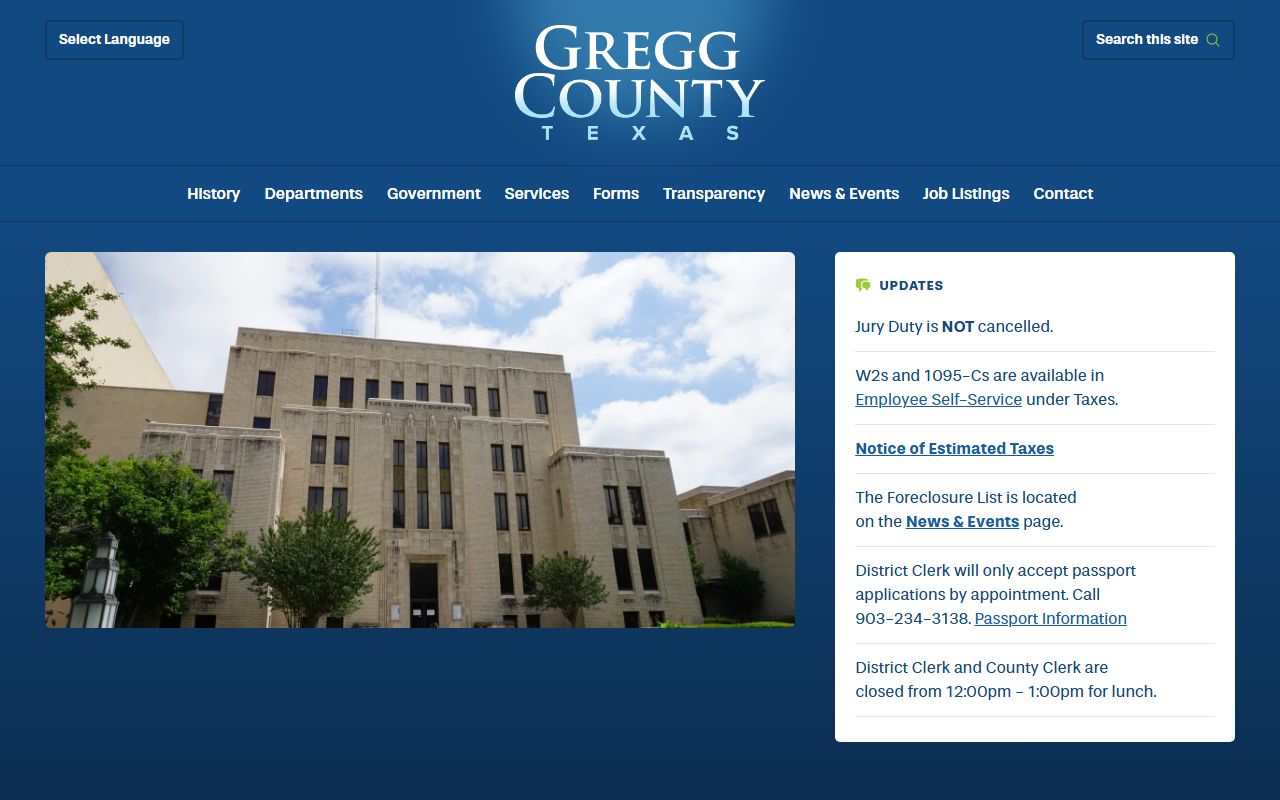 Gregg County police records website