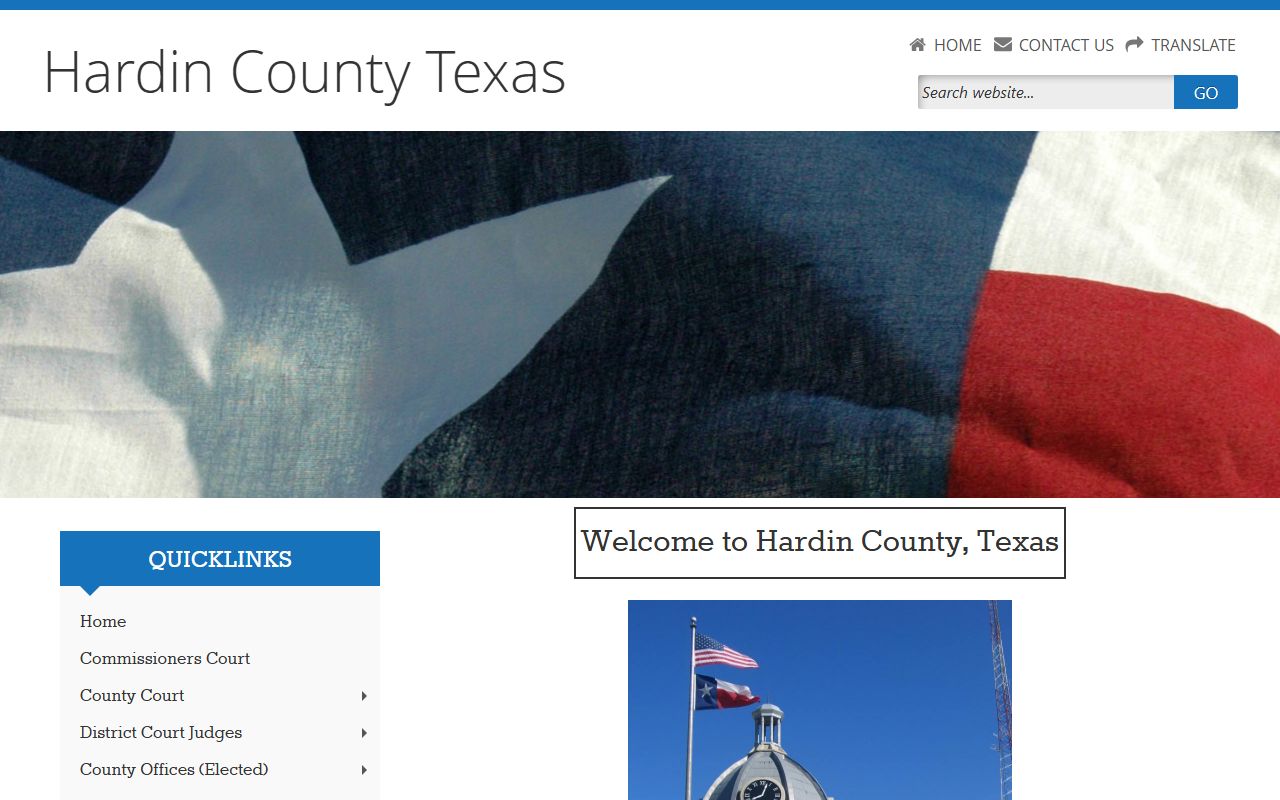 Hardin County website for police records searches