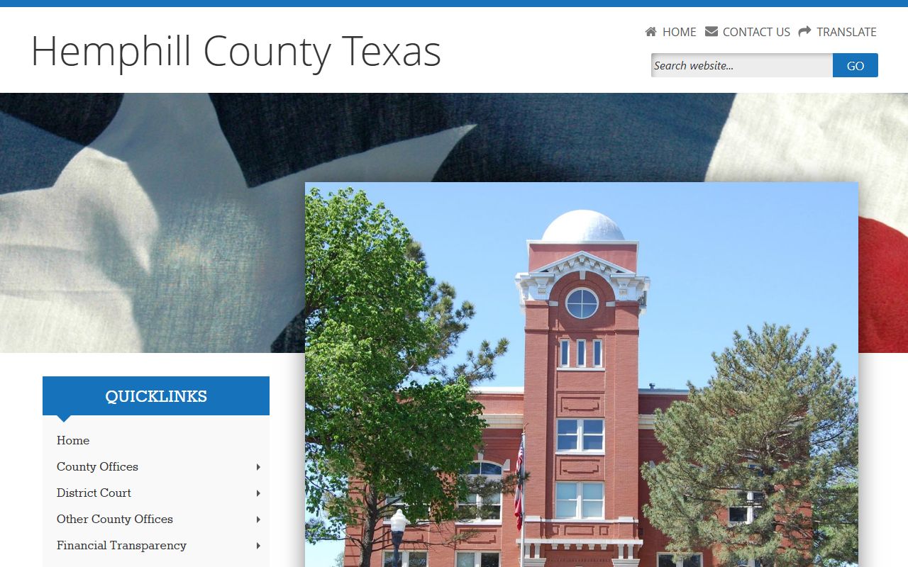 Hemphill County police records website