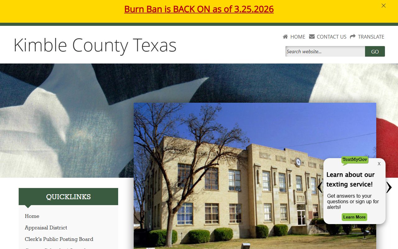 Kimble County police records county website