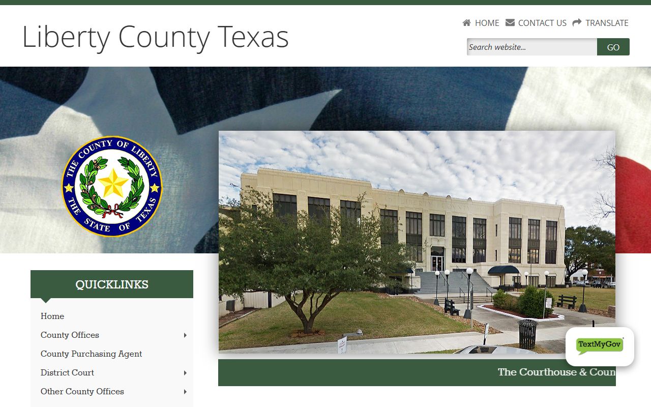 Liberty County website for police records searches