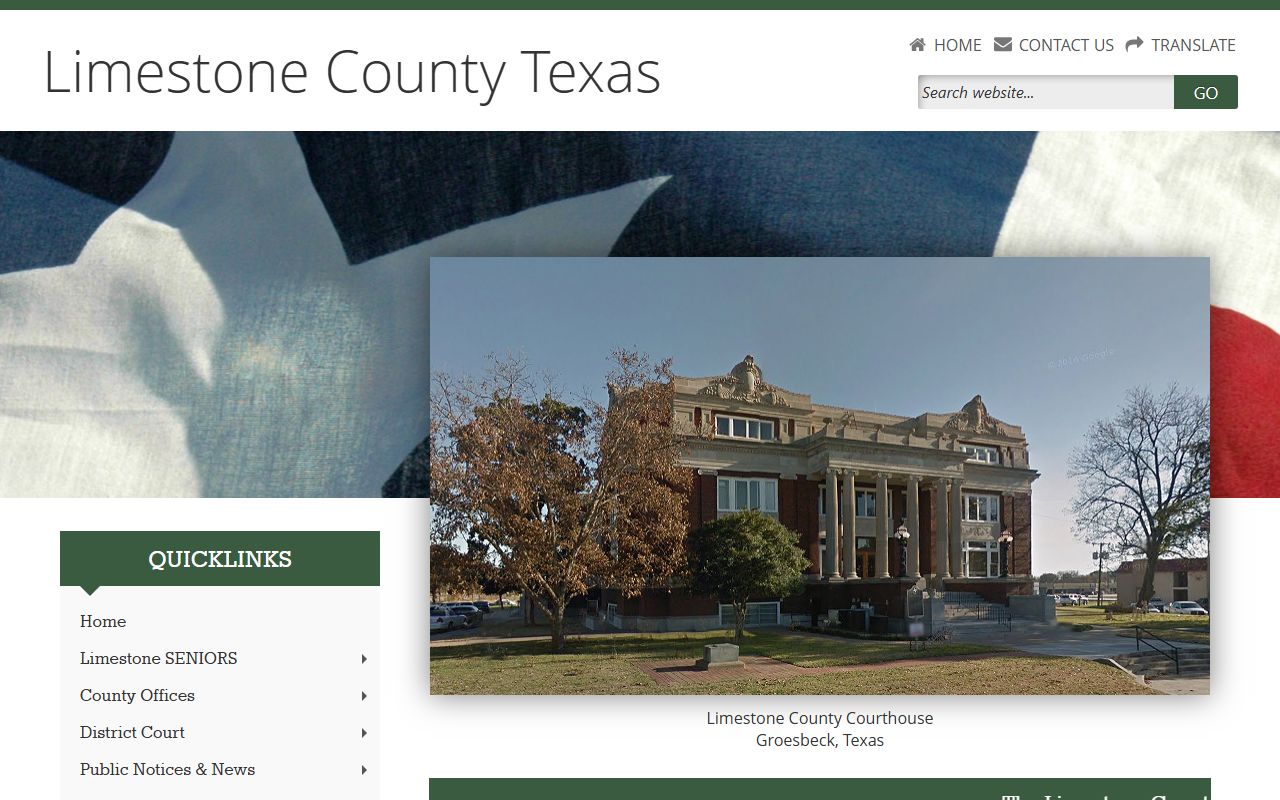 Limestone County website for police records access