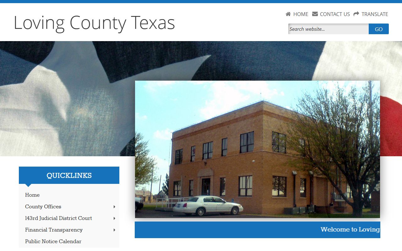 Loving County police records website