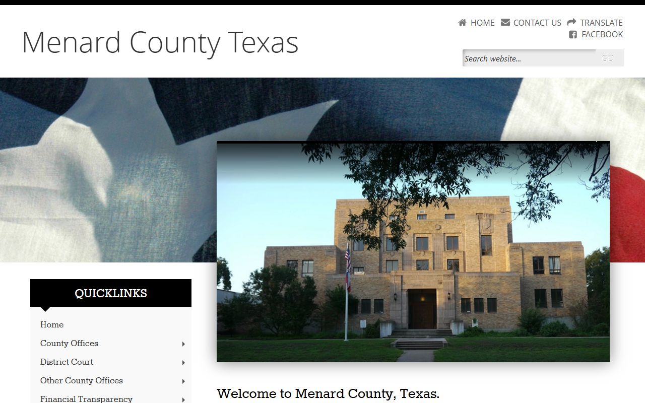 Menard County website for police records information