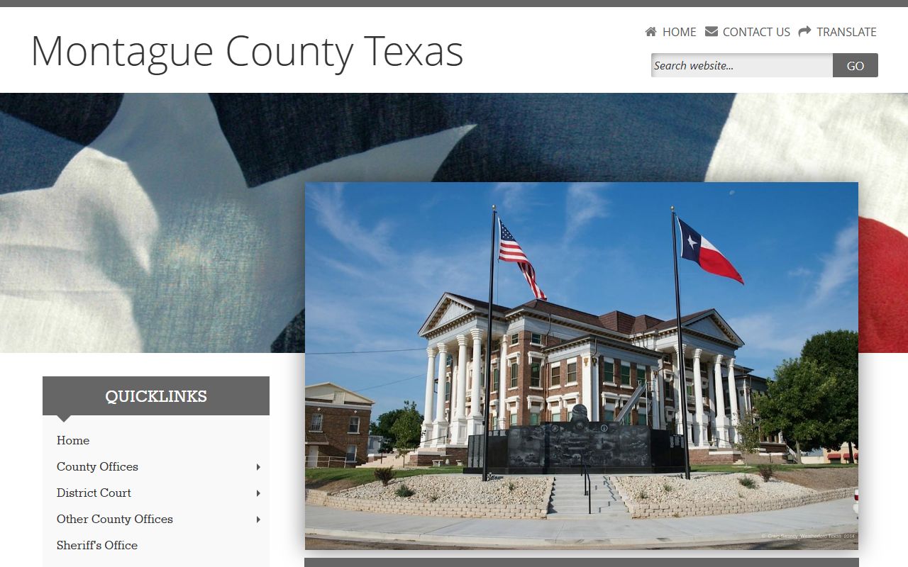 Montague County website for police records searches