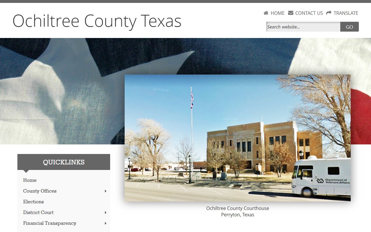 Ochiltree County police records website