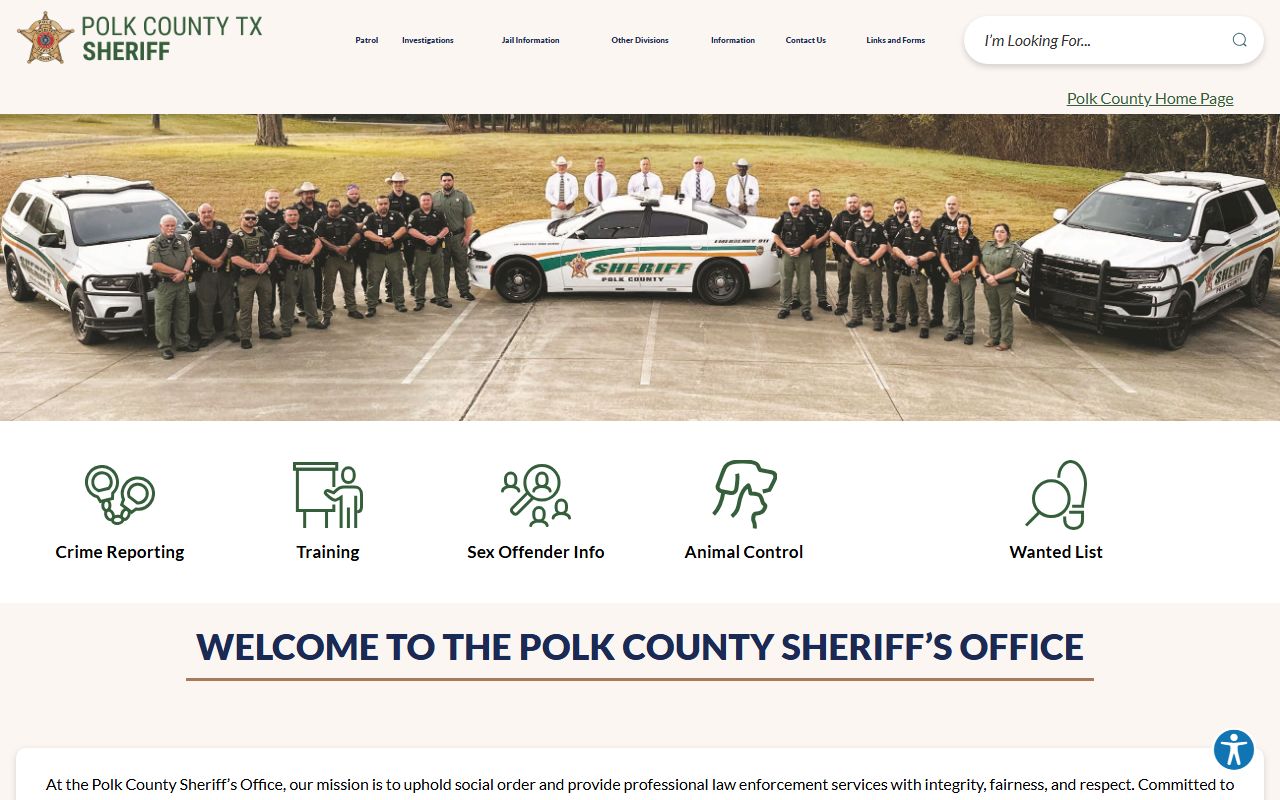 Polk County Sheriff police records page