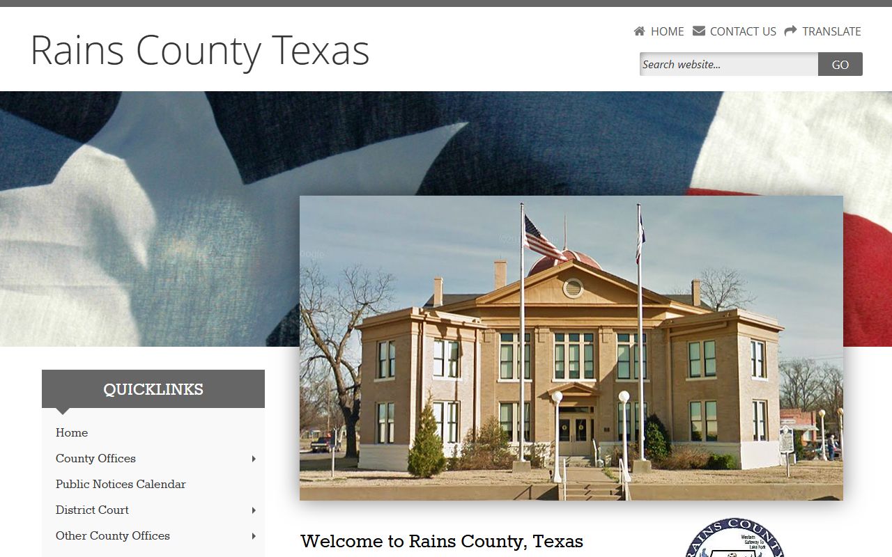 Rains County police records website