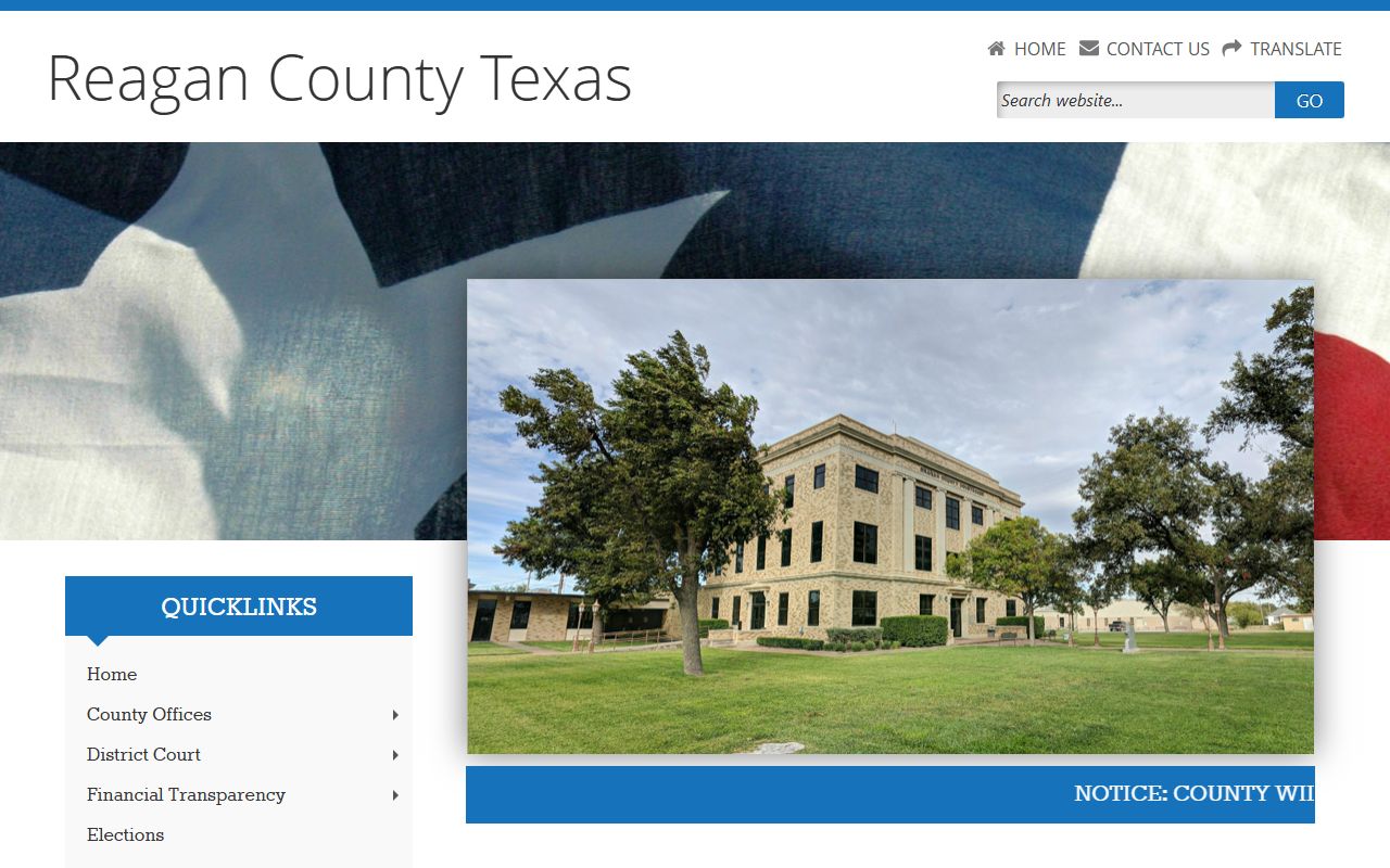 Reagan County police records website