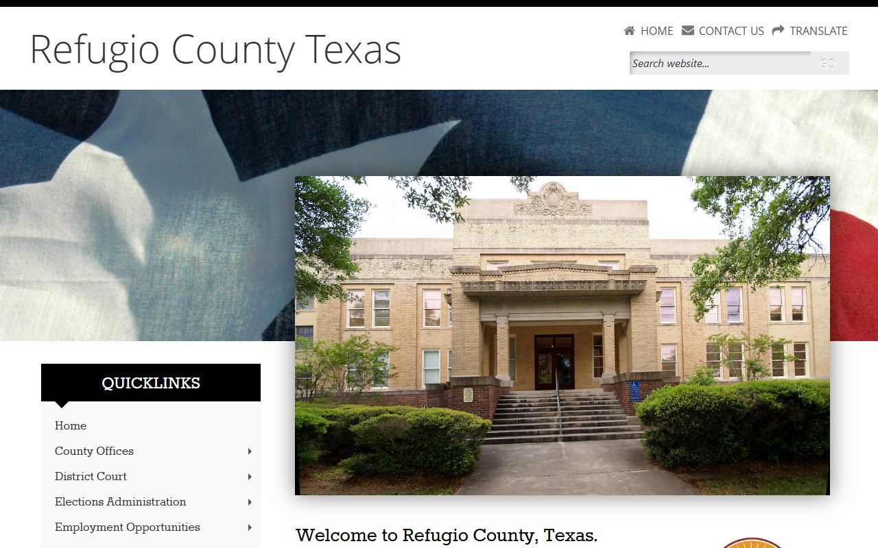 Refugio County police records website