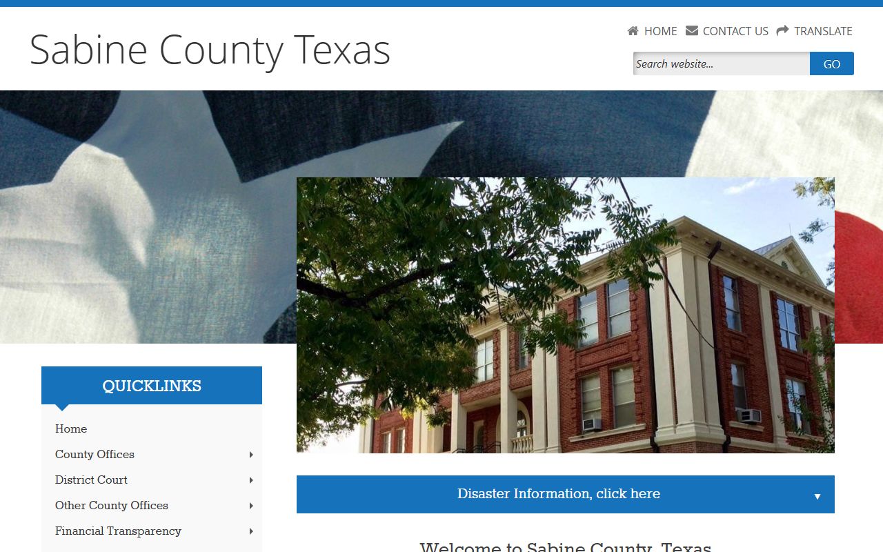 Sabine County police records county website