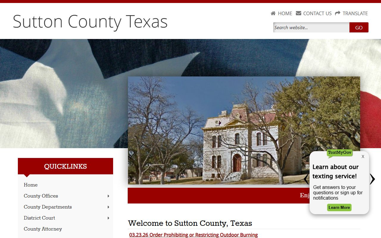 Sutton County police records website