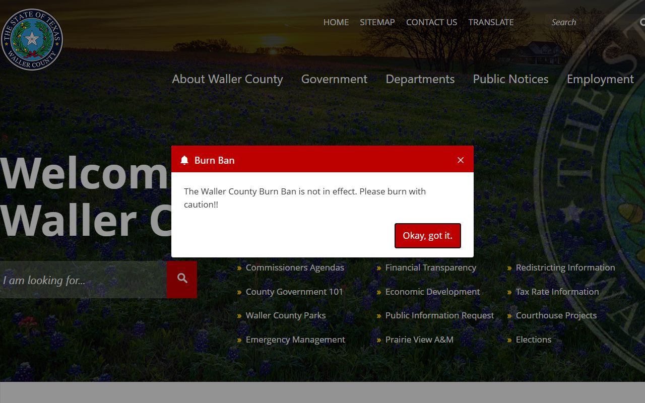 Waller County police records county website