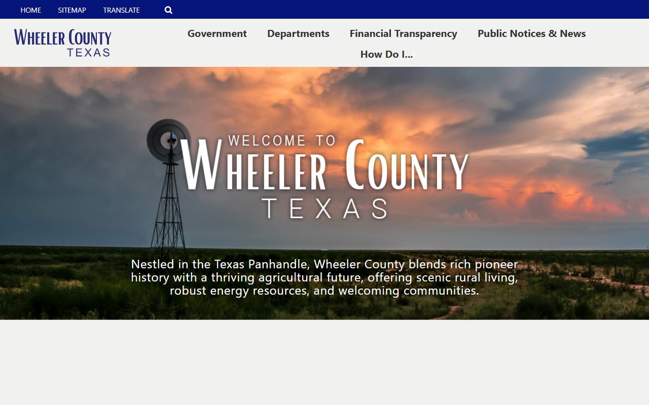 Wheeler County police records government website