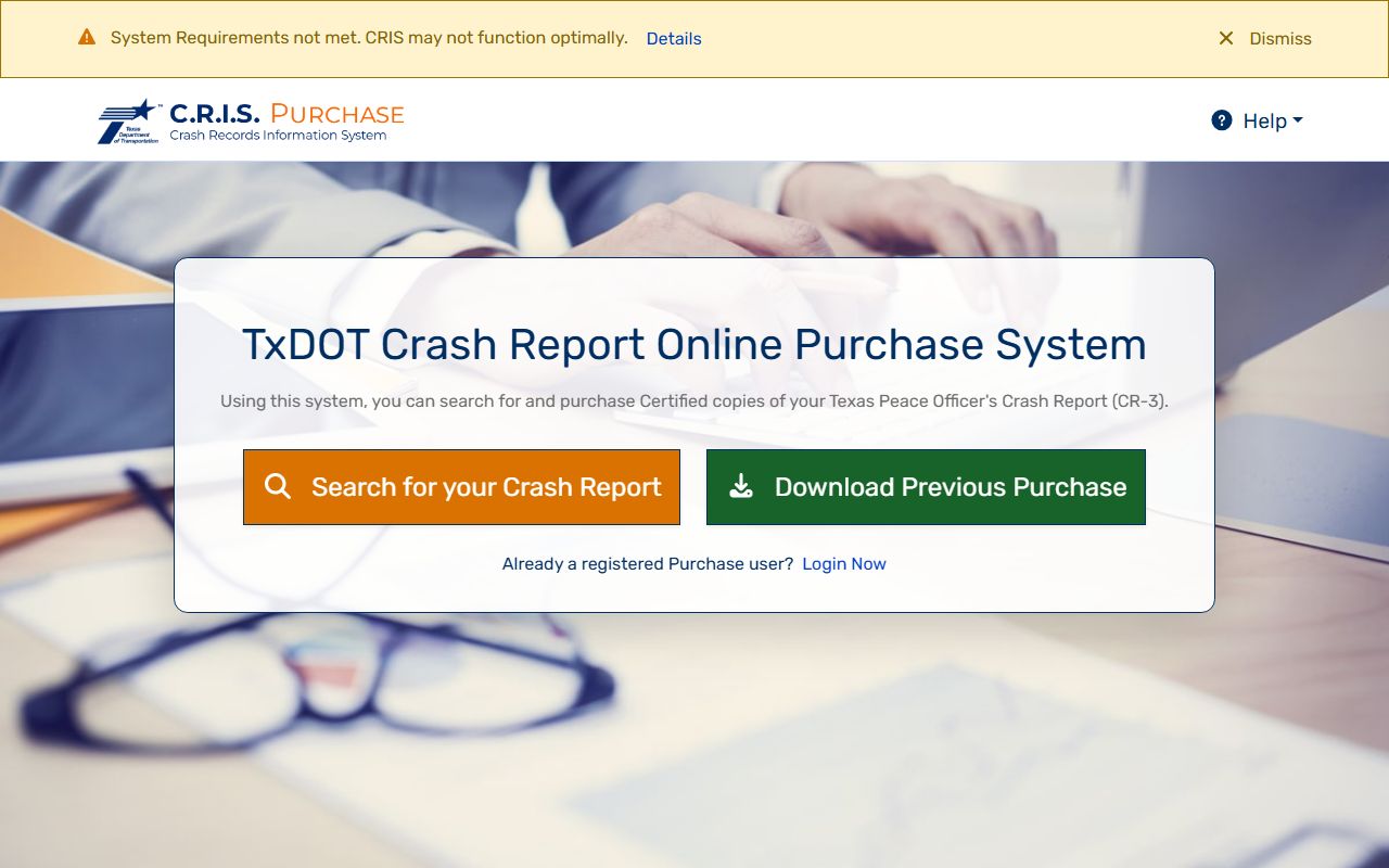 TxDOT CRIS crash records Texas police records